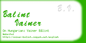 balint vainer business card